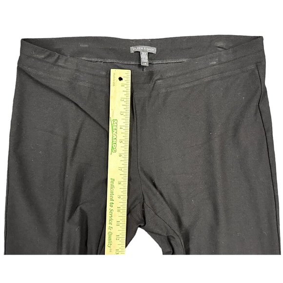 Eileen Fisher Black Pull On Pants Viscose Nylon Spandex Straight Leg Sizs Large - Picture 5 of 10